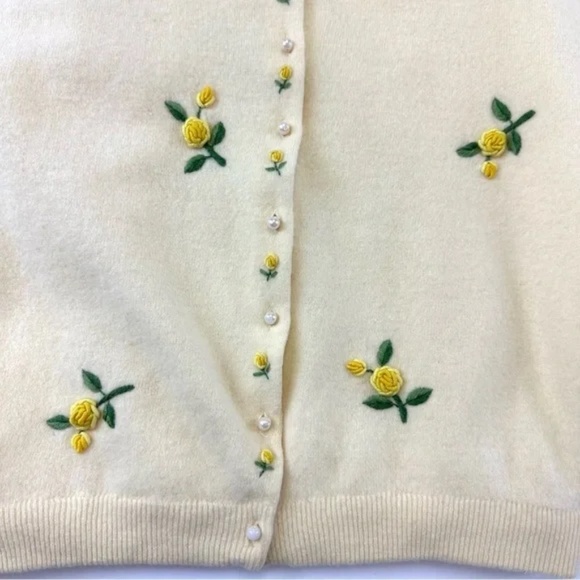 Floral Yellow Sweater - Picture 4 of 7